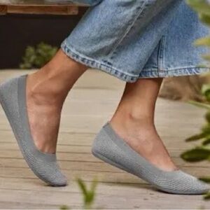 Allbirds Tree Breezer Ballet Flats in Blue-Grey Knit